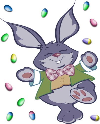 Easter Bunny And Eggs Clipart