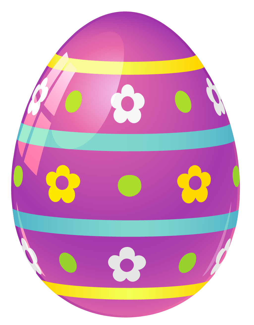 Picture Food Easter With Purple Flowers Egg Clipart