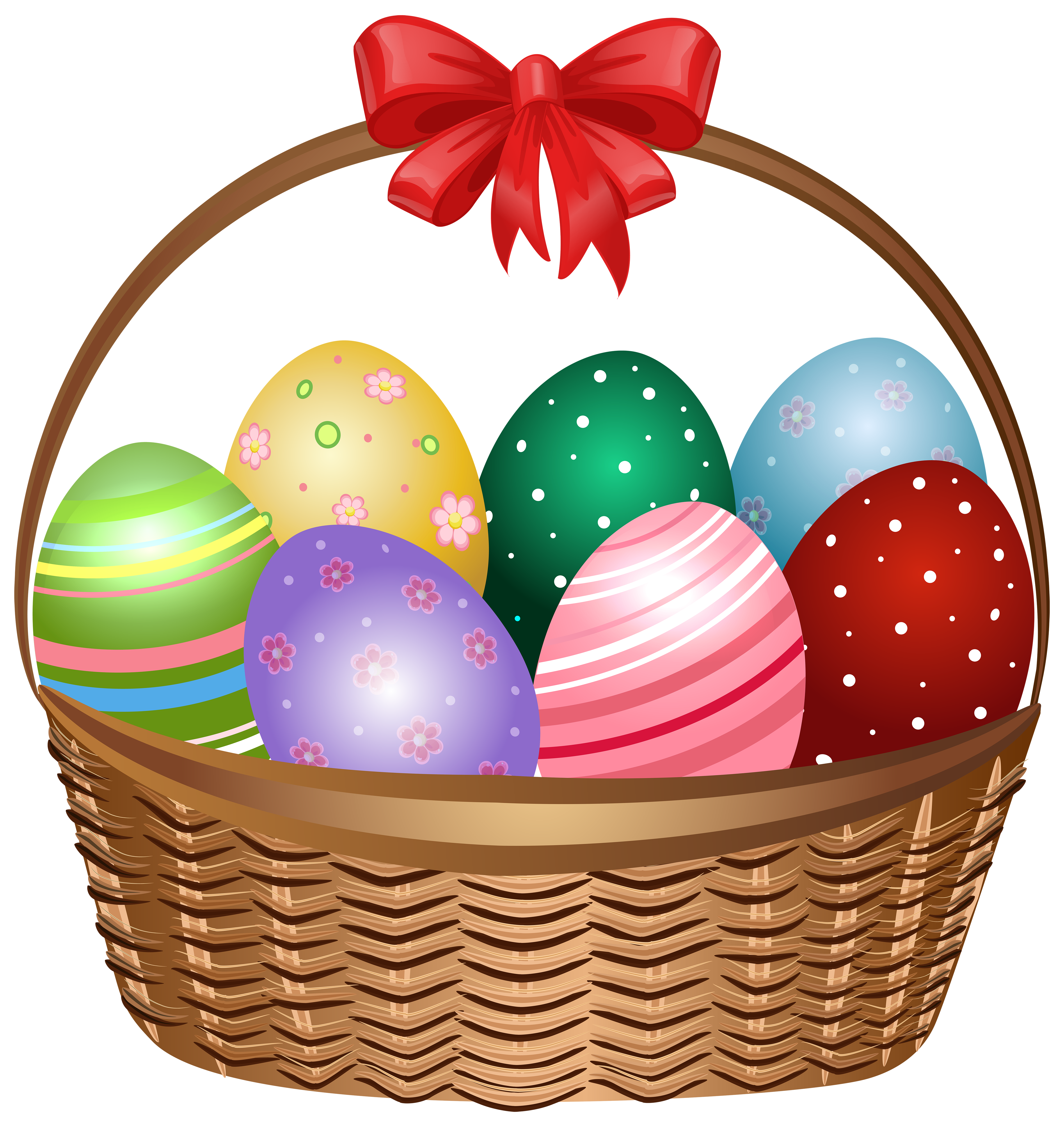 Basket Easter Bunny Free HQ Image Clipart