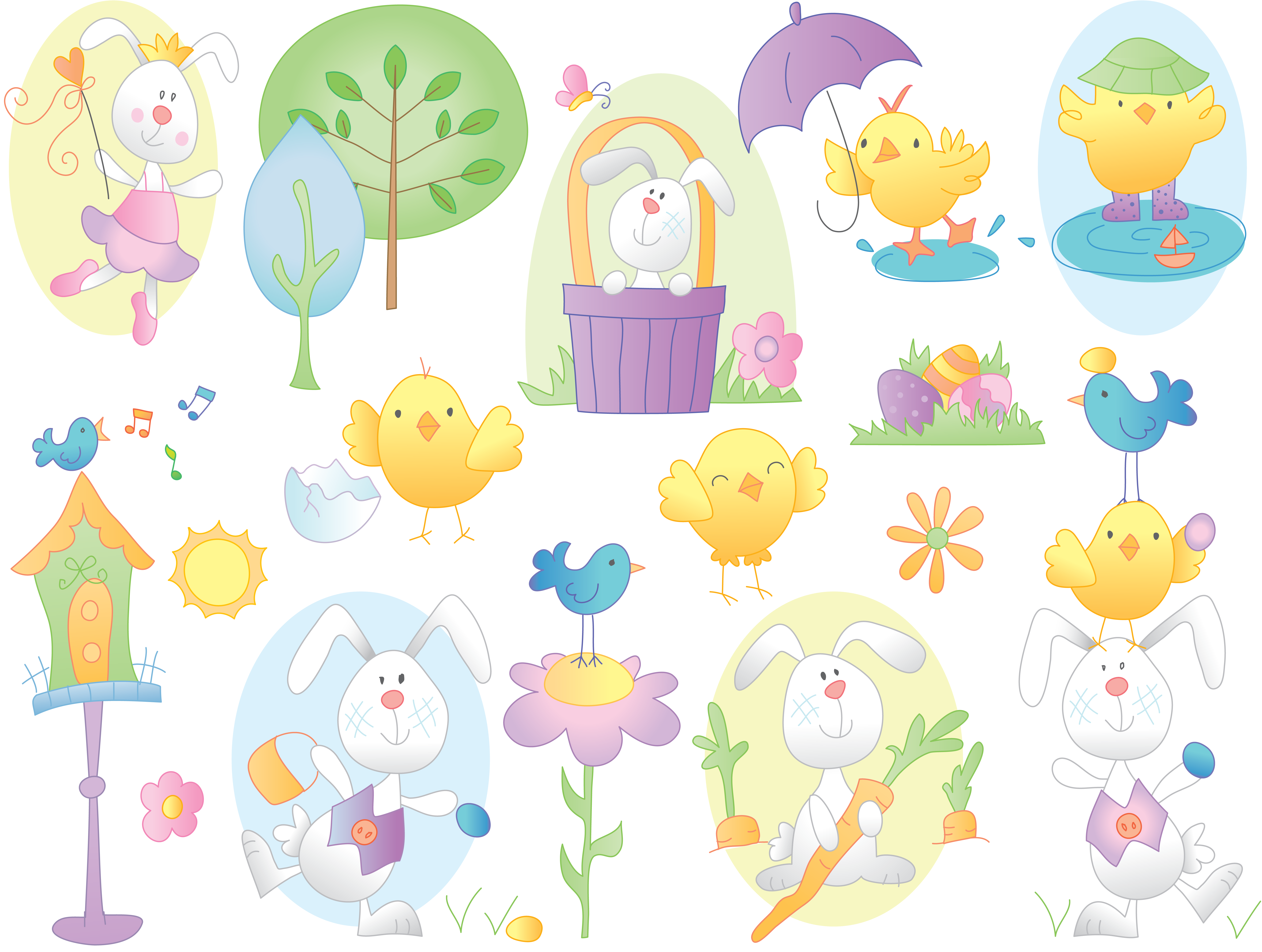 Egg Easter Bunny Happy Free Frame Clipart