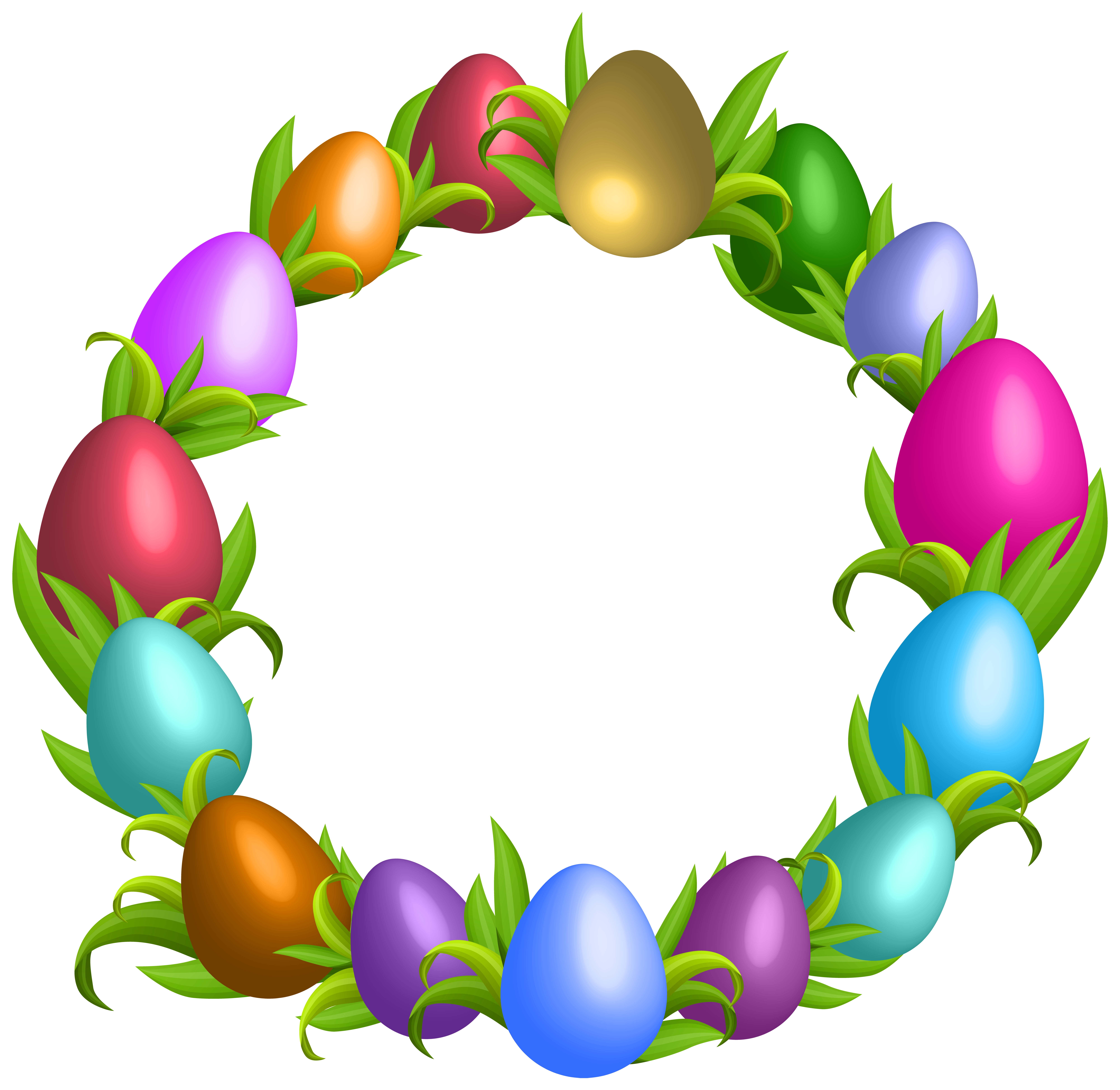 Egg Wreath Easter Bunny Transparent Free HD Image Clipart