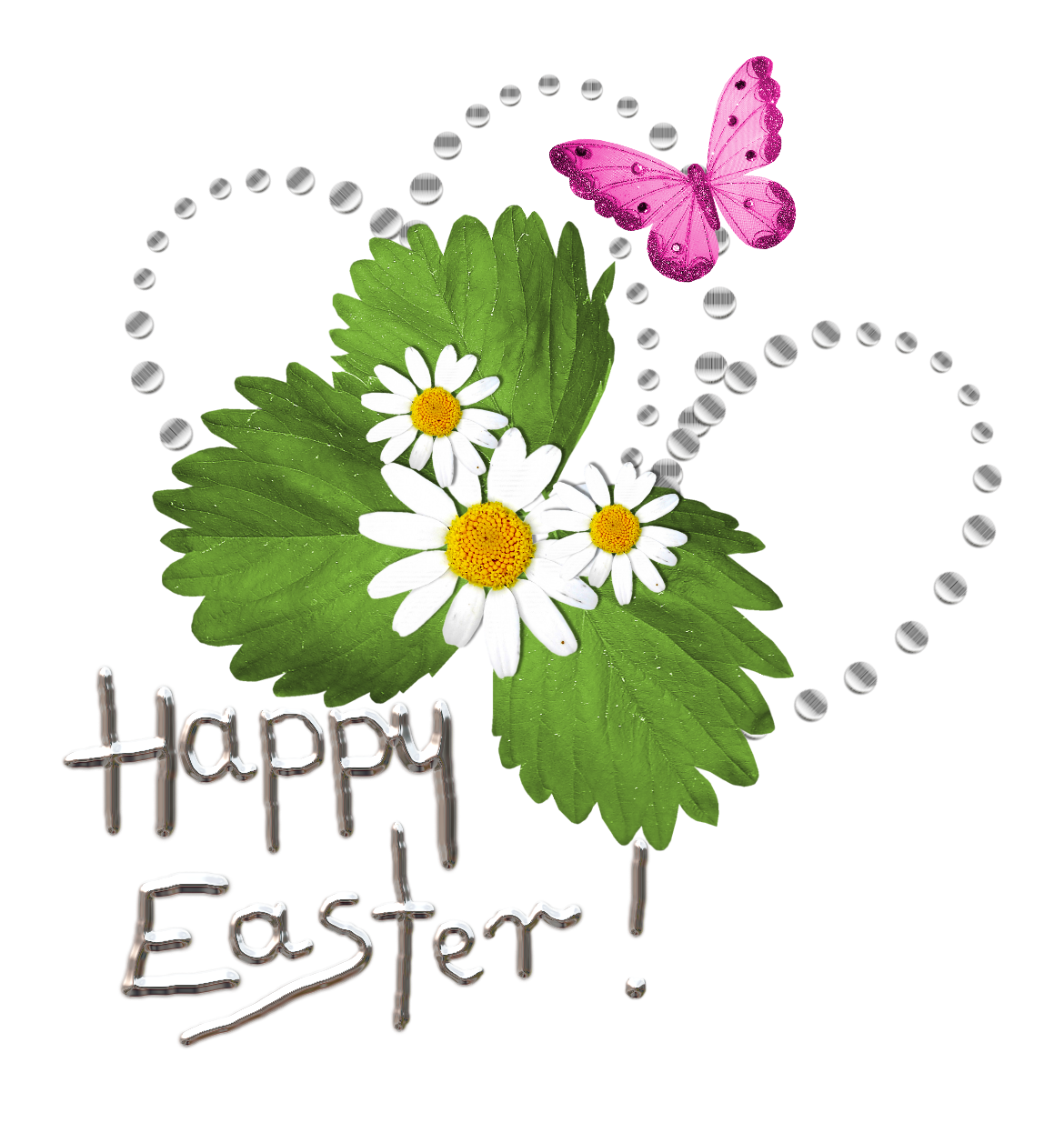 Picture Deco Text Transparent Happy With Bunny Clipart