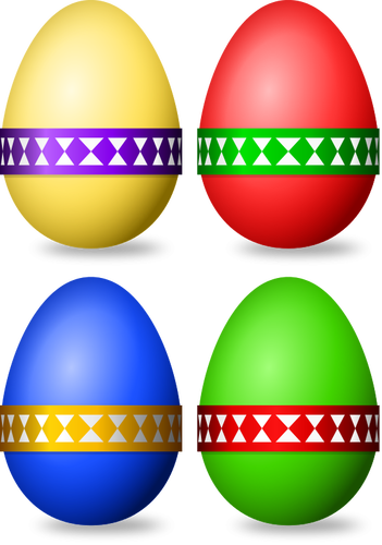 Decorated Easter Eggs Selection Clipart