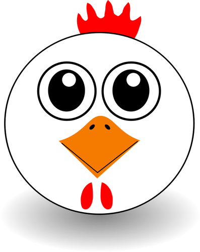 Funny Chicken Face Clipart