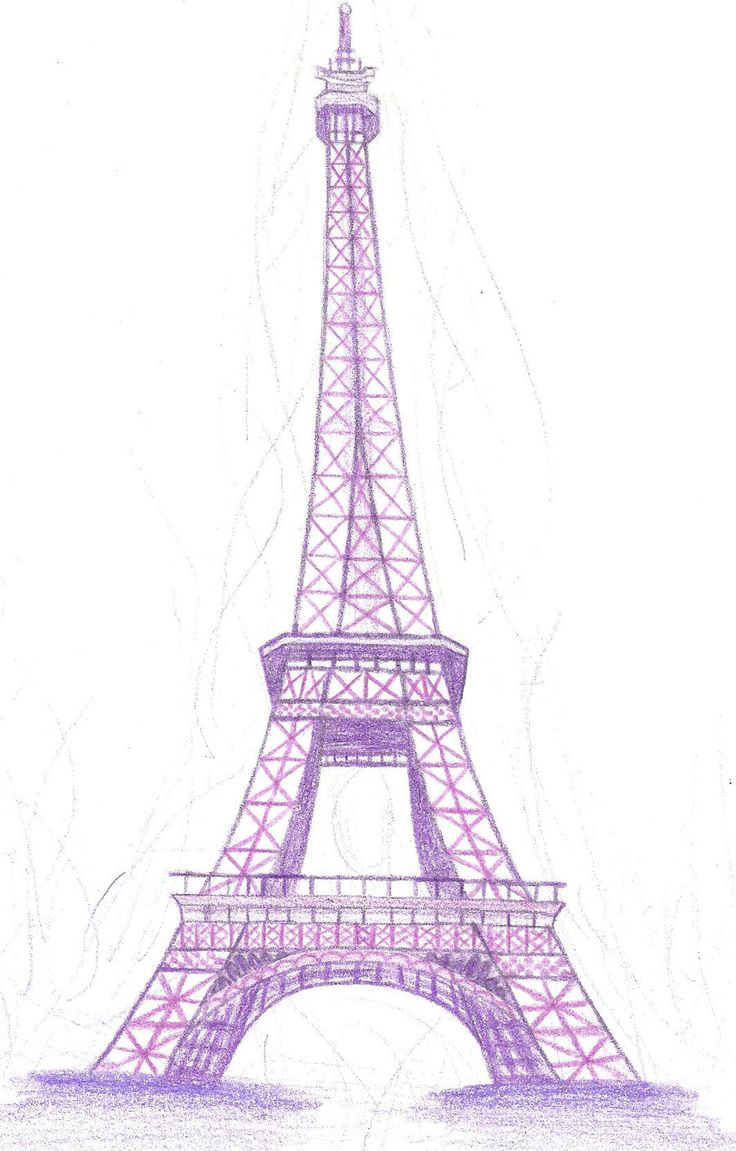 Eiffel Tower Eiffel Tower In Purple By Clipart