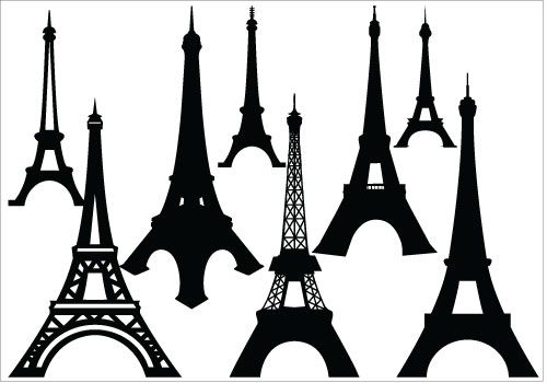 Eiffel Tower Silhouette Vector Artsilhouette Hd Image Clipart