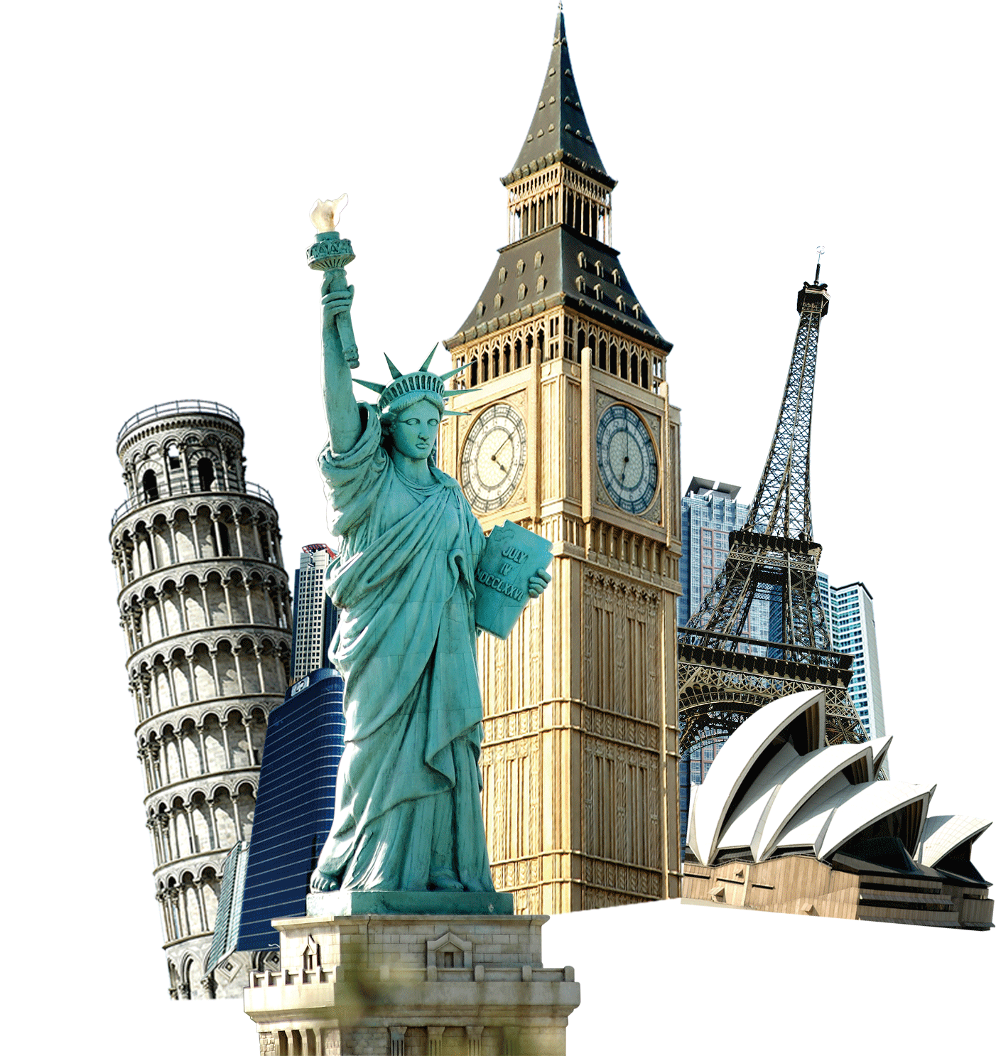 Of Travel Eiffel Liberty Buckle Statue World Clipart