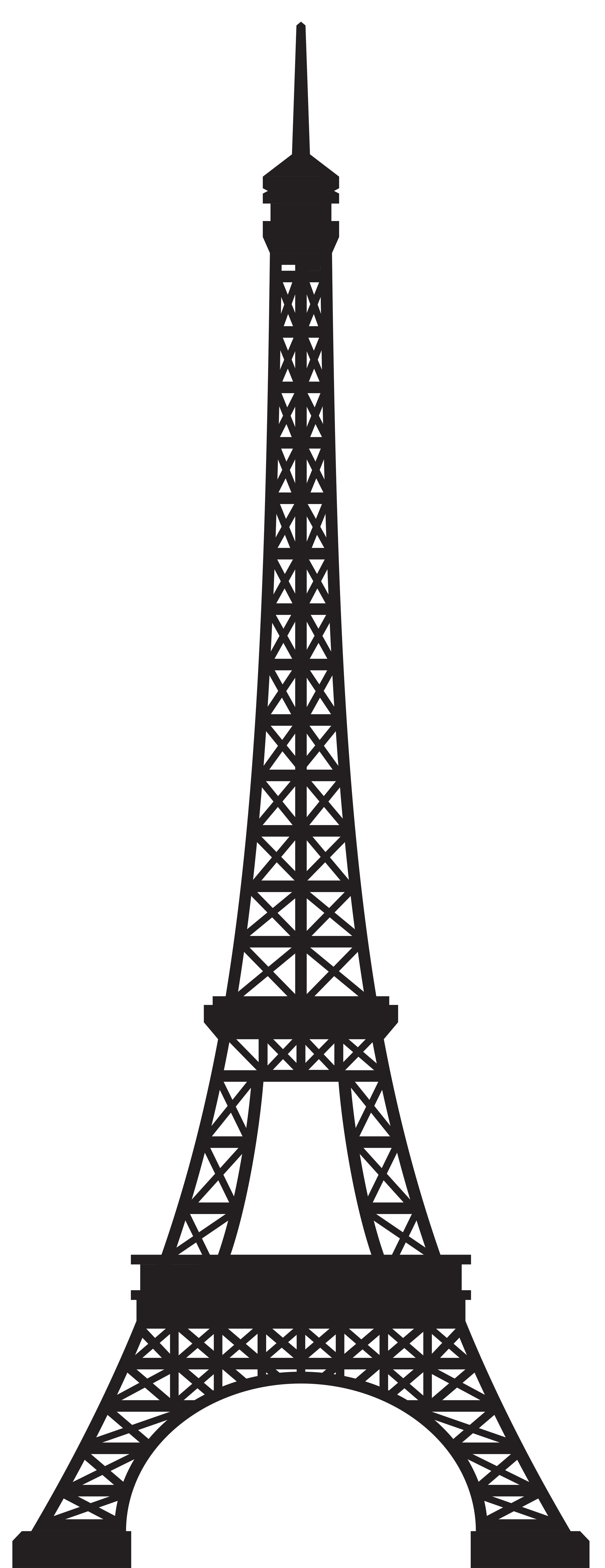 Landmark Tower Eiffel Silhouette Free Frame Clipart