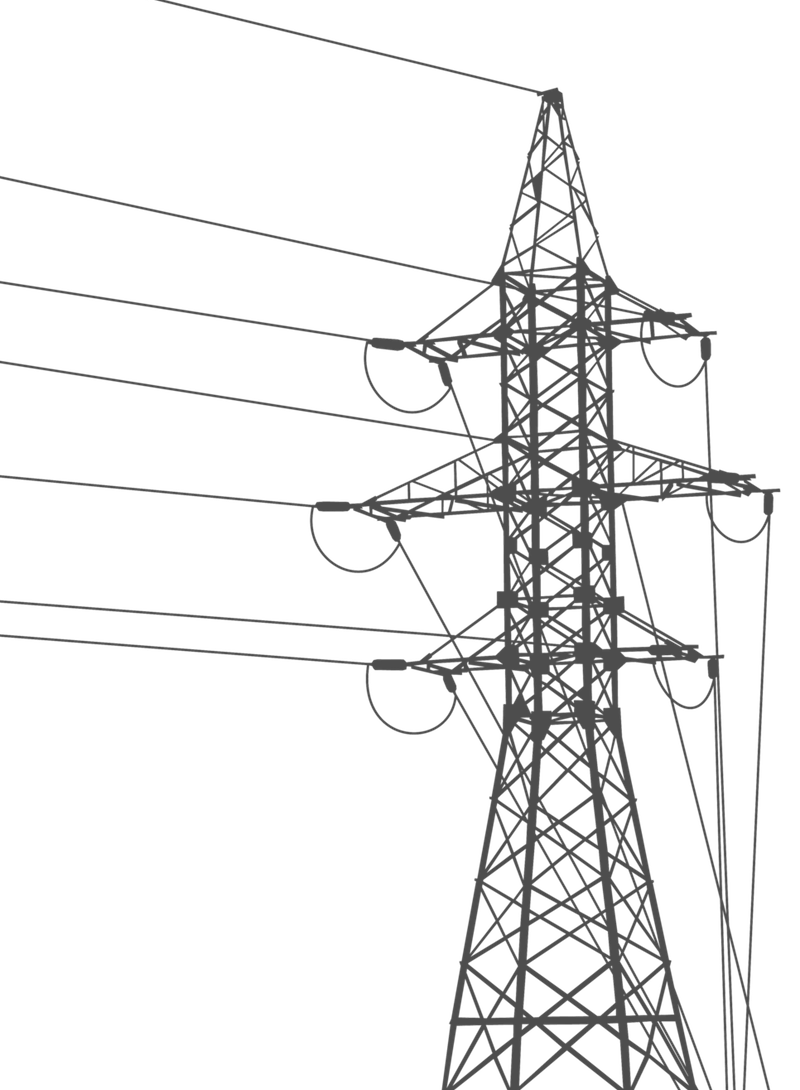 Electric Power Transmission High Overhead Voltage Line Clipart