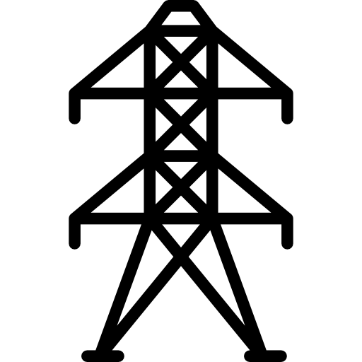 Electric Power Transmission High Overhead Voltage Tower Clipart