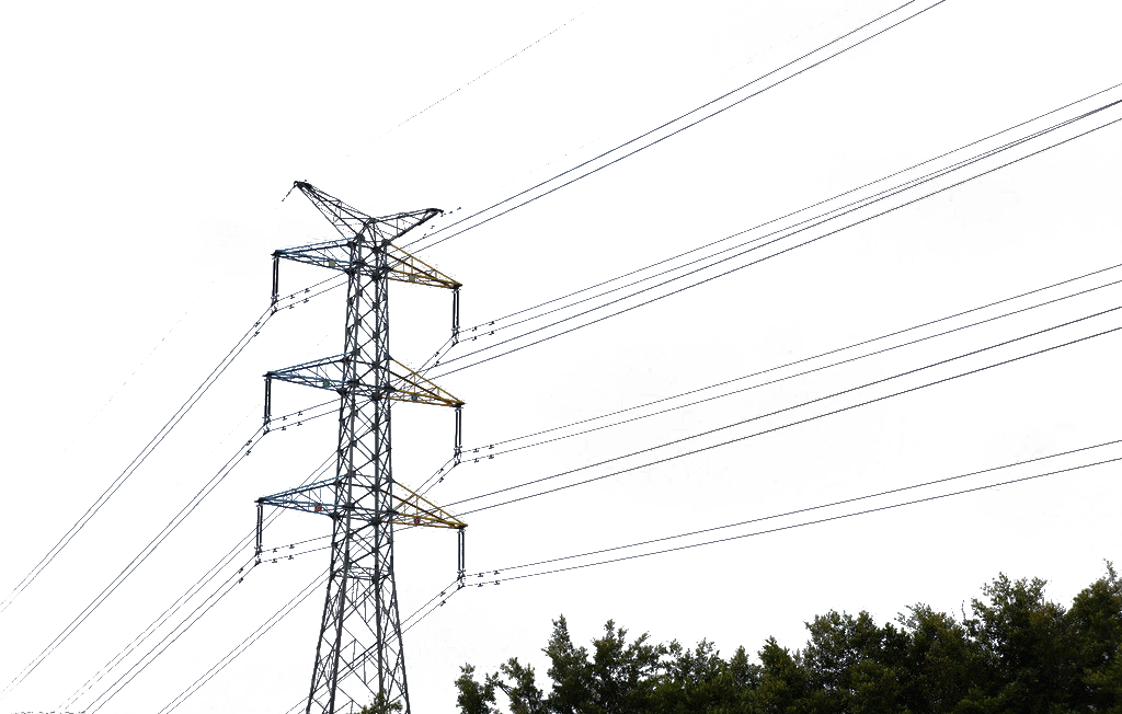 Wire Cable Power Transmission High Overhead Voltage Clipart