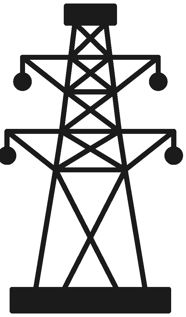 Electric Power Transmission High Vector Overhead Voltage Clipart