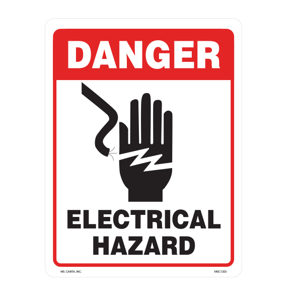 Electricity Hazard Label High Warning Safety Voltage Clipart