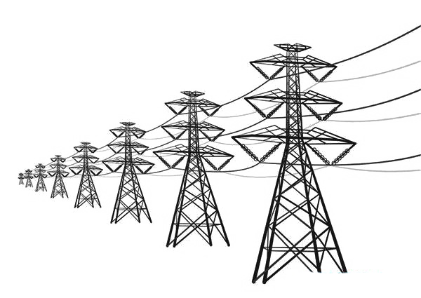 Wire Electric Power Transmission High Voltage Cable Clipart