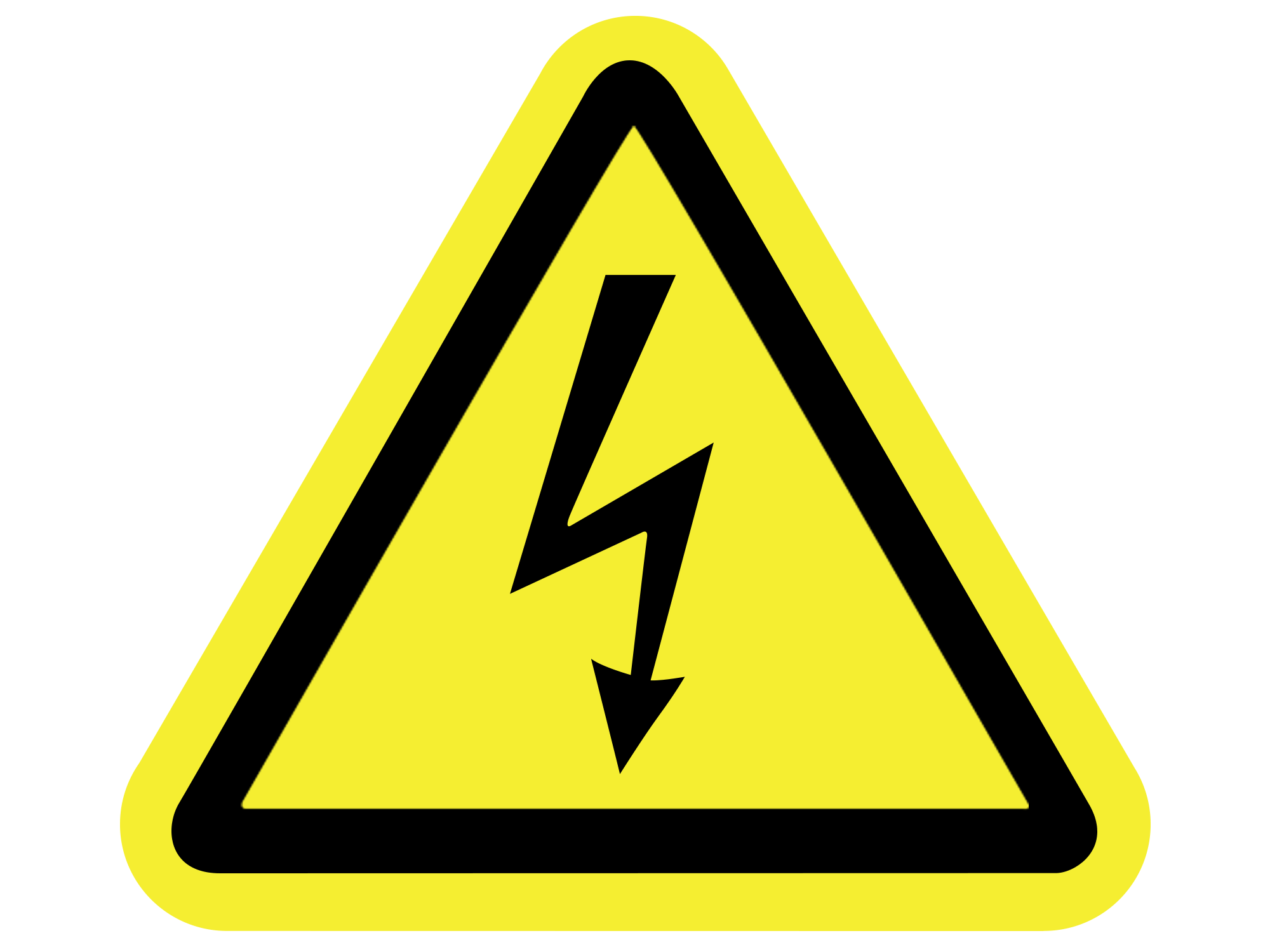 Electricity Hazard Sign High Warning Voltage Clipart