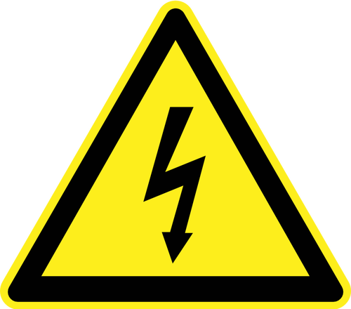 Electricity Hazard Warning Sign Clipart