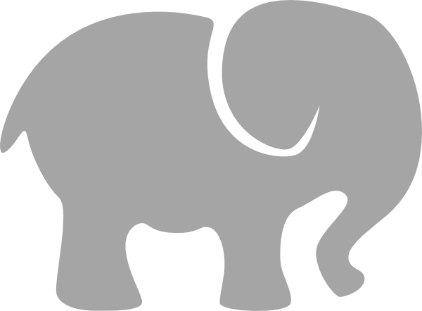 Baby Elephant Outline Kid Transparent Image Clipart