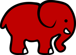 Red Elephant Clipart Clipart