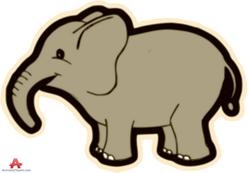 Retro Elephant Sticker Design Design Download Clipart