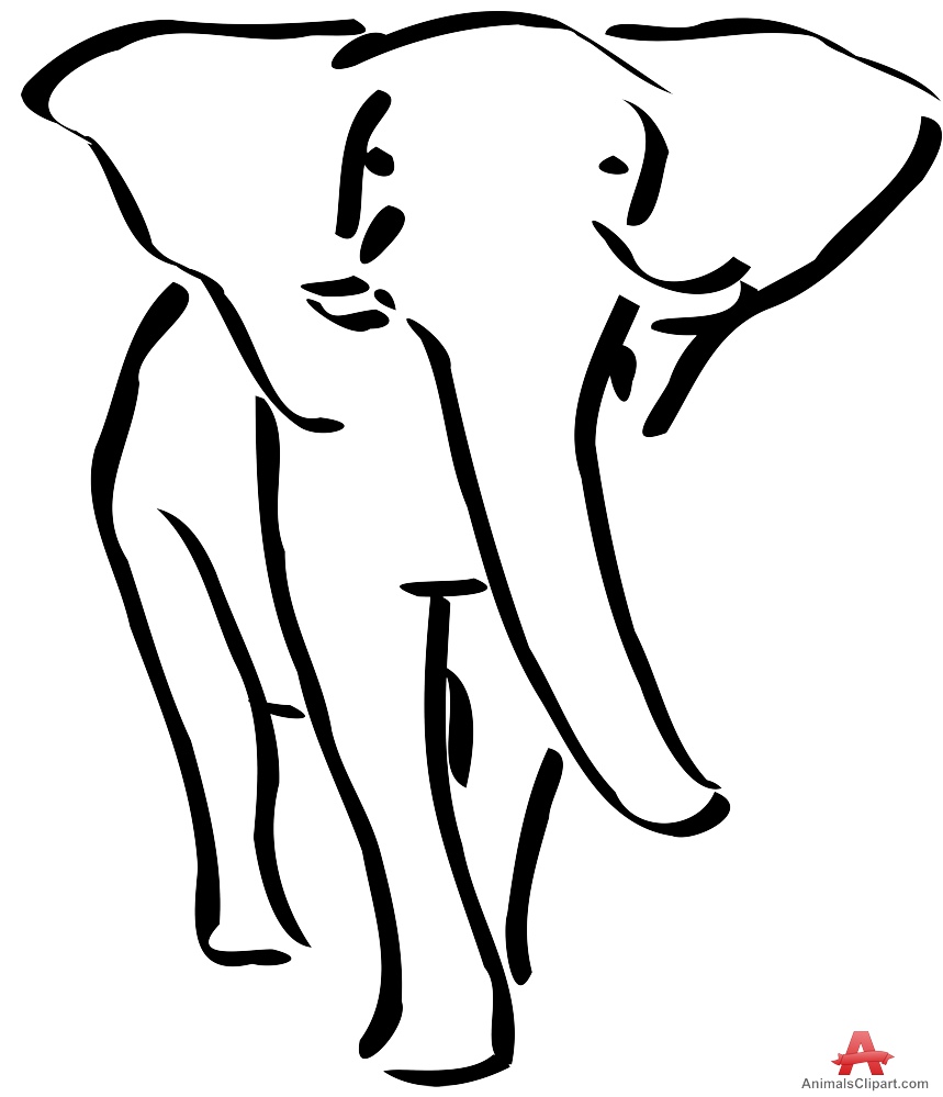 Outline Elephant Drawing Design Download Hd Photos Clipart