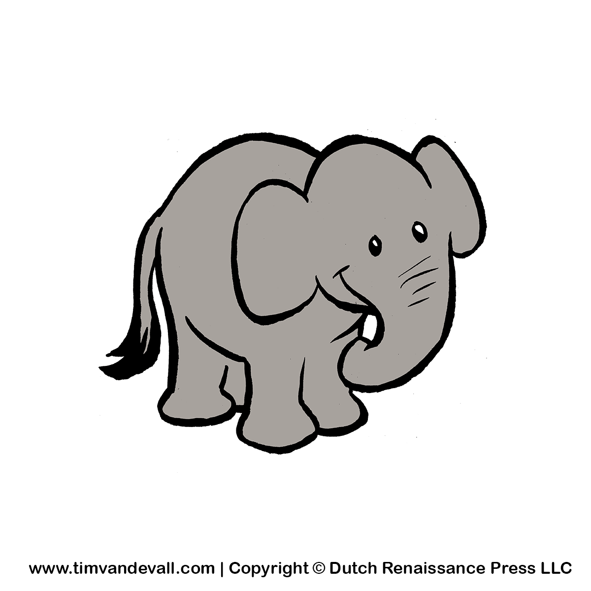 Free Baby Elephant For Kids Printable Animal Clipart