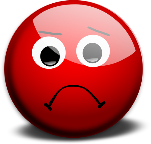 Confused Emoticon Red Confused Smiley Public Domain Clipart