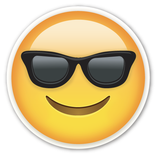 Emoticon Sunglasses Sticker Smiley Face Smiling Cool Clipart