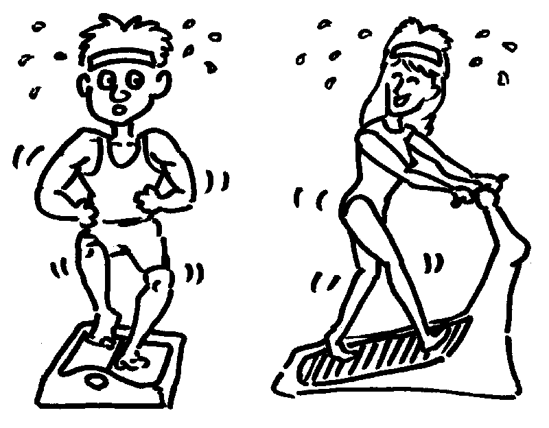 Exercise People Exercising Vector For 2 Clipart