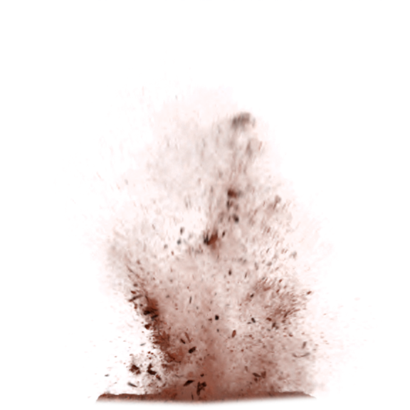 Brown Explosion Simple Effect Element Dust Pixel Clipart