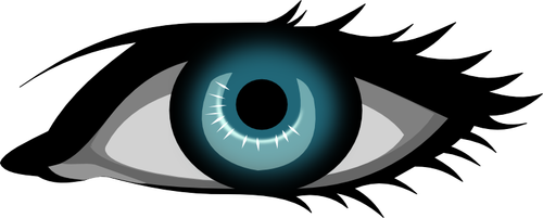 Blue Female Eye Clipart