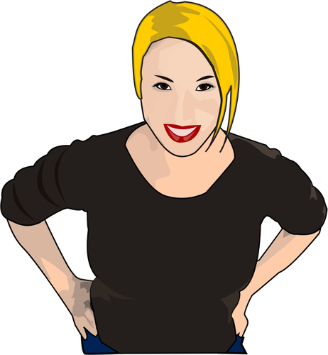 Of Blonde Housewife Clipart