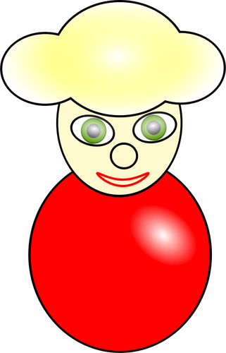 Of Smiling Red Female Avatar Clipart