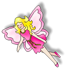 Fairy Fairies Dressed In Pink Shadowed Clipart
