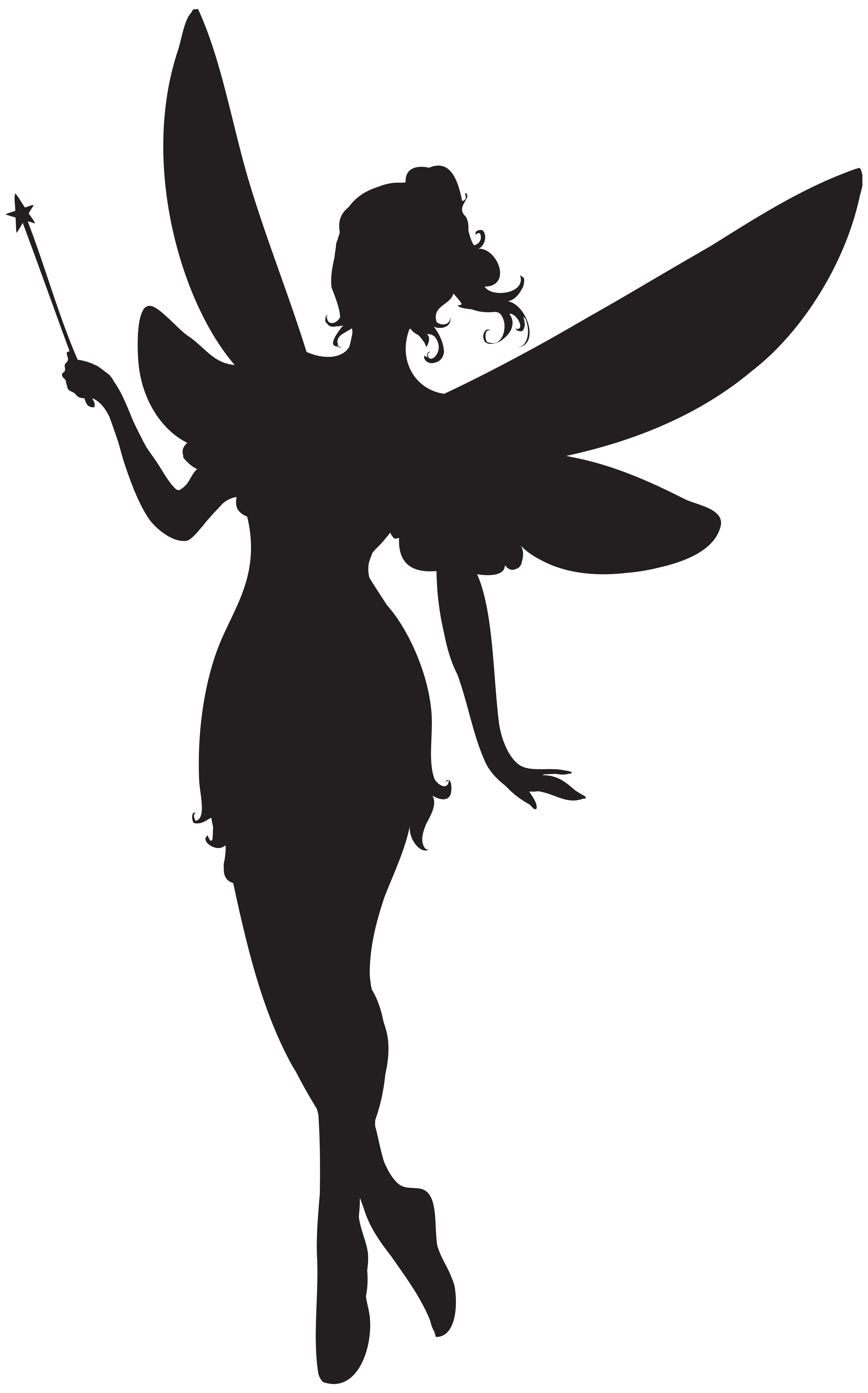 With Fairy Magic Silhouette Wand Free Download PNG HQ Clipart