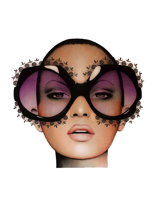 Fashion Sunglasses Beauty Artist Portrait Painting Drawing Clipart