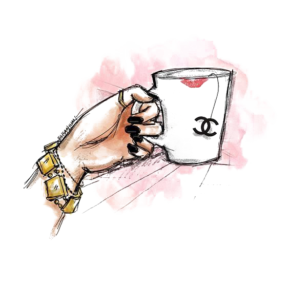 Cup Chanel Illustration Drawing Free Transparent Image HQ Clipart