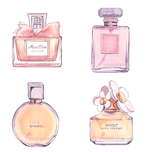 Mademoiselle No. Flat Perfume Lay Coco Chanel Clipart