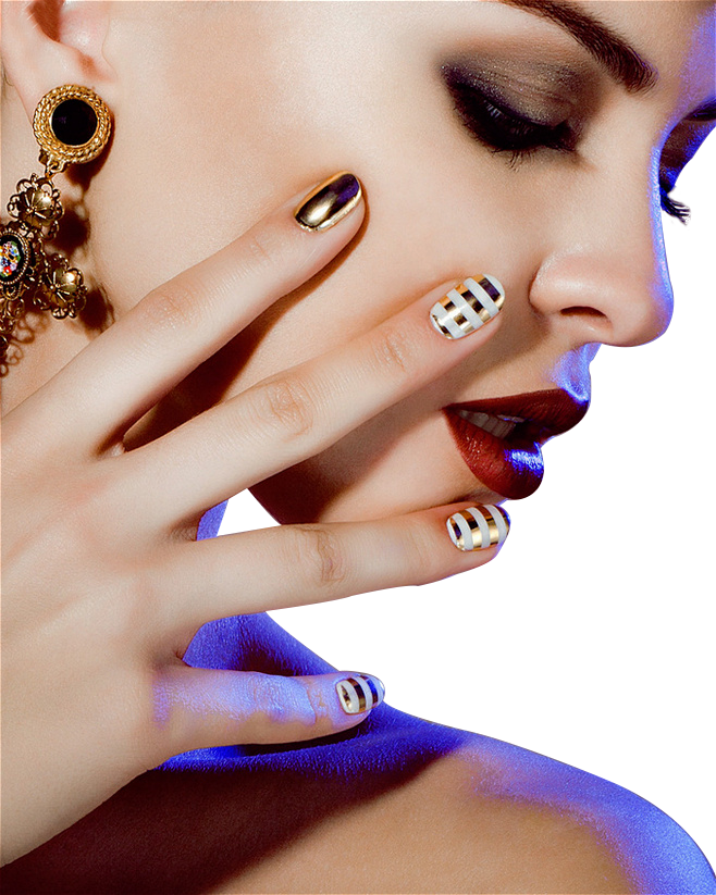 Beautiful Fashion Nails Makeup Nail Manicure Make-Up Clipart