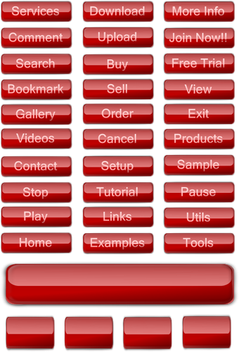 Shopping Website Buttons Clipart