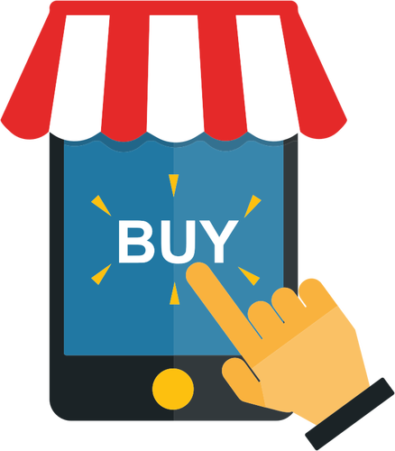 Mobile Shopping Clipart
