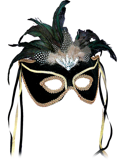 Mardi Ball Masquerade Gras Mask Costume Feather Clipart