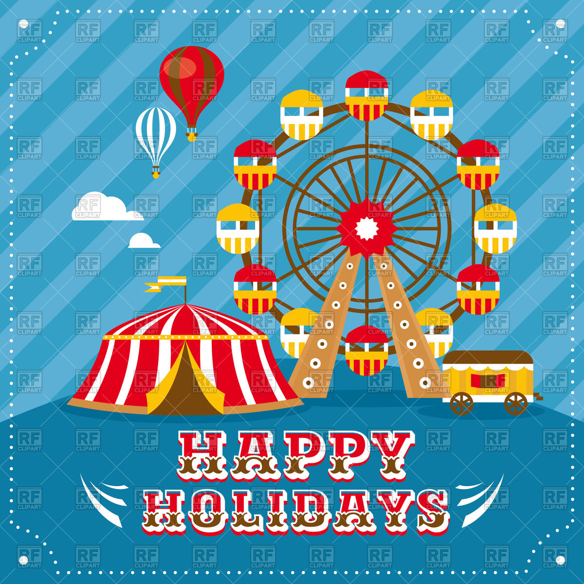 Silhouette Of Ferris Wheel Holiday Download Clipart