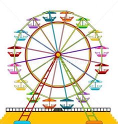 Carnival Ferris Wheel Digital Ferris Wheel With Clipart