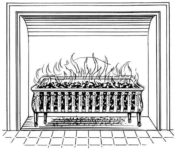 Fireplace Black And White Fireplace Images Clipart