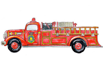 Old Fire Truck Download Png Clipart