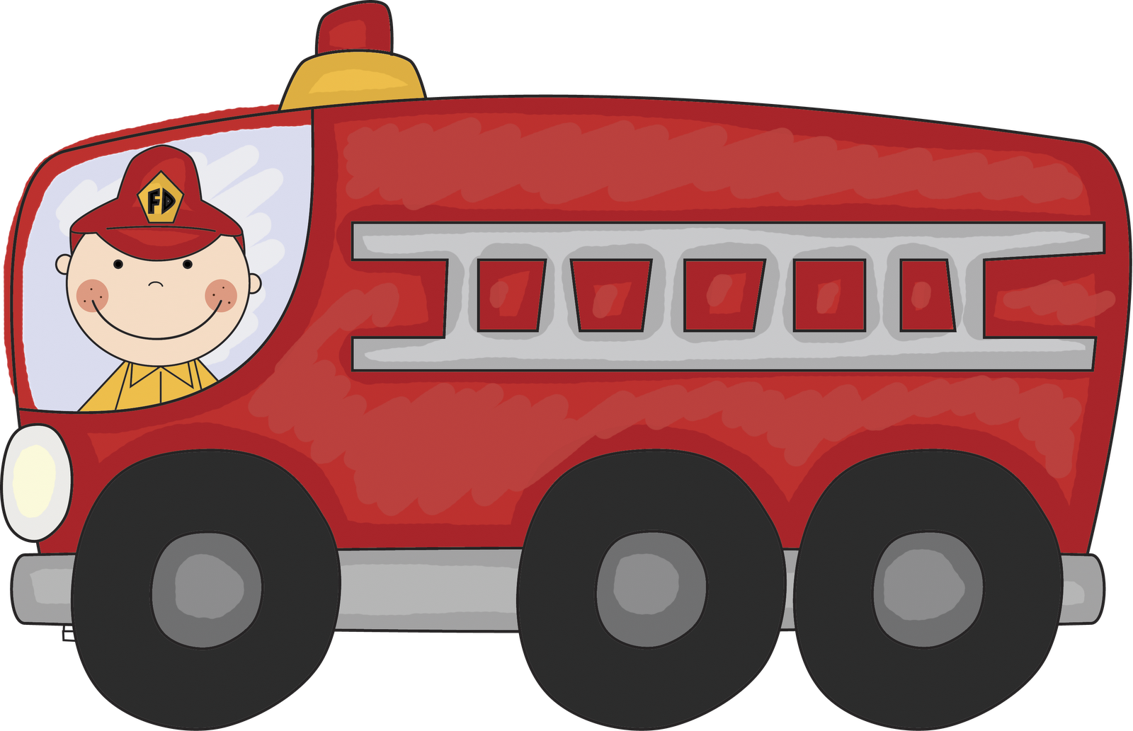Firetruck Old Fire Truck Kid Png Images Clipart