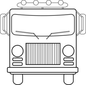 Firetruck Fire Engine Image Head On View Clipart