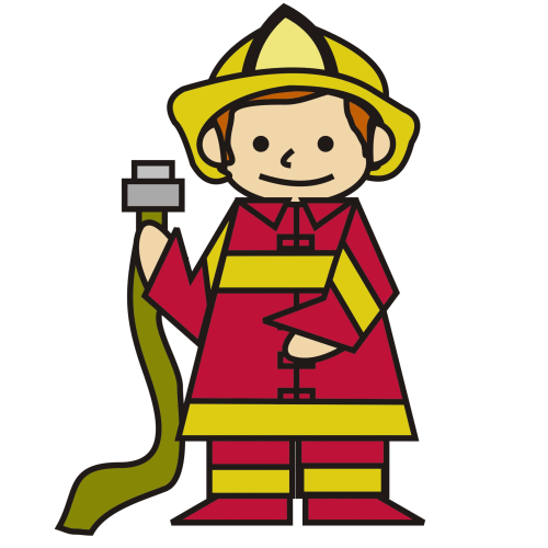 Firefighter Cartoon Fire Fighter At Vector Image Clipart