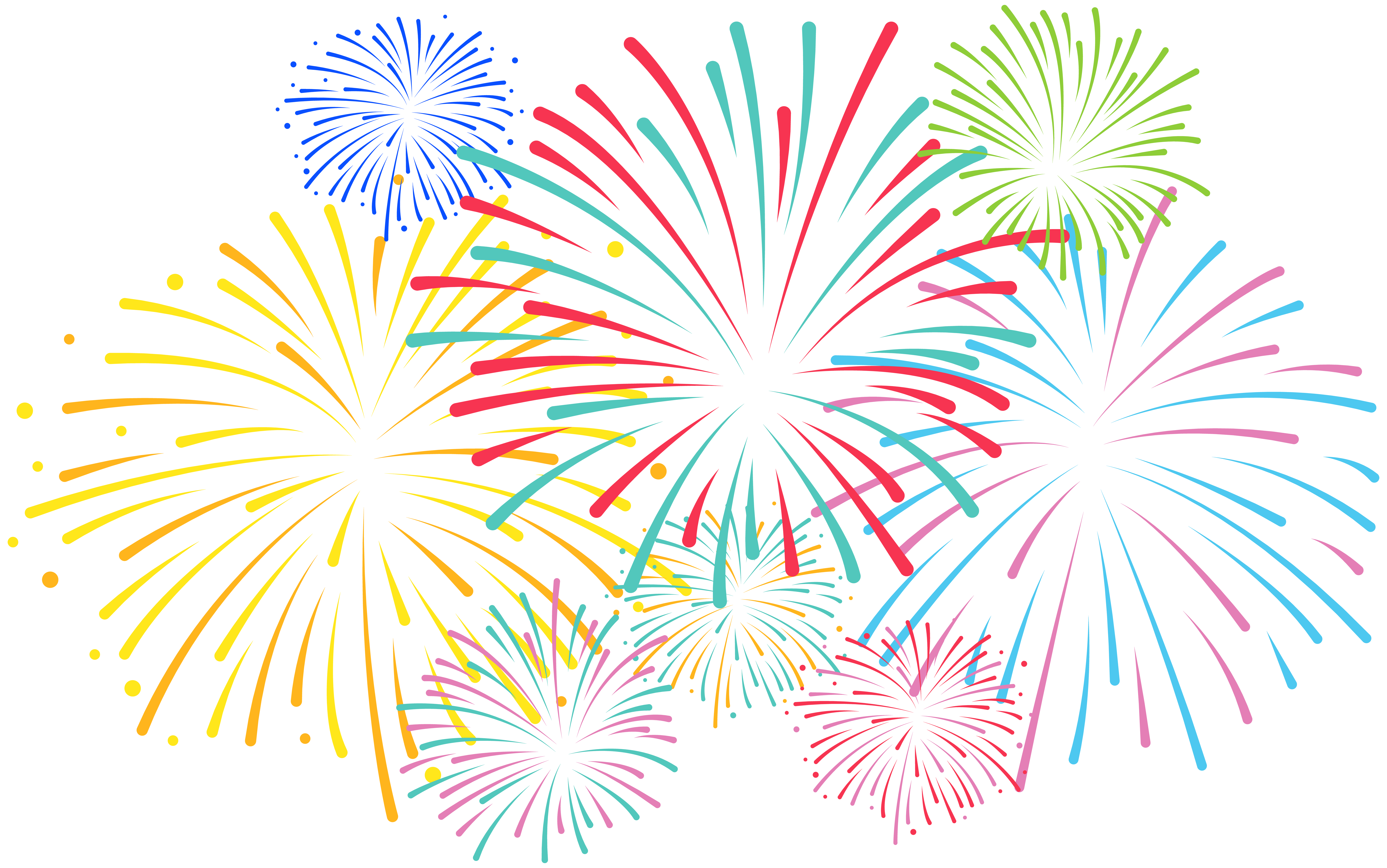 Pattern Fireworks Transparent Free PNG HQ Clipart