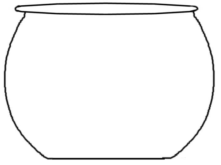 Fish Bowl Black And White Hd Photo Clipart